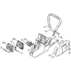 Genuine Stihl MS380 / J - Air filter, Handlebar