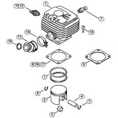 Genuine Stihl MS381 / B - Cylinder