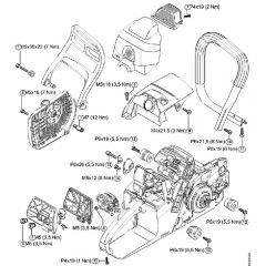 Genuine Stihl MS382 / P - Tightning torques