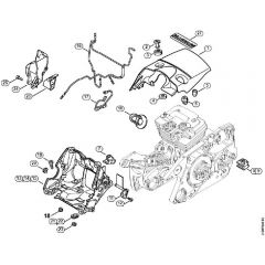 Genuine Stihl MS441 C-M / J - Shroud, Housing