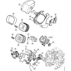 Genuine Stihl MS441 C-M / K- Carburetor bracket, Air filter