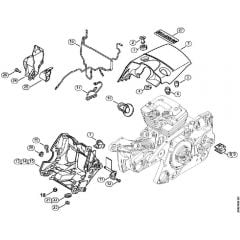 Genuine Stihl MS441 / J - Shroud, Housing