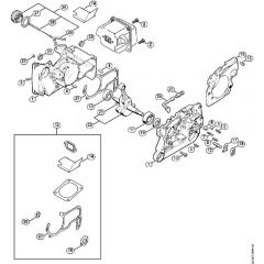 Genuine Stihl MS640 / A - Crankcase