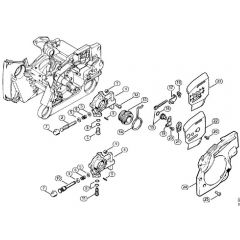 Genuine Stihl MS650 / C - Oil pump, Chain tensioner kit