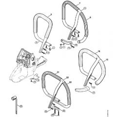 Genuine Stihl MS650 / L - Handlebar