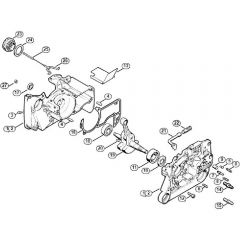 Genuine Stihl MS650 Magnum / A - Crankcase