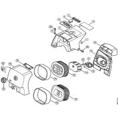 Genuine Stihl MS650 / P - Shroud, Air filter