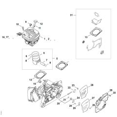 Genuine Stihl MS660 / B - Cylinder