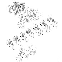 Genuine Stihl MS650 / D - Clutch, Chain sprocket