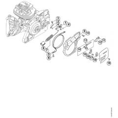 Genuine Stihl MS661 C-M / F - Chain brake, Chain tensioner