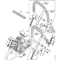 Genuine Stihl MS661 C-M / R - AV system, Handlebar