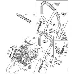 Genuine Stihl MS661 / R - AV system, Handlebar