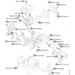 Genuine Stihl MS661 / W - Tightening torques