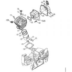 Genuine Stihl MS880 / B - Cylinder, Muffler