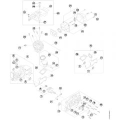 Genuine Stihl MS881 / A - Crankcase, Cylinder, Muffler, Shroud