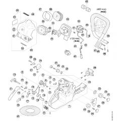 Genuine Stihl MS881 / D - Tank housing, Filter, AV system, Handlebar MS 881