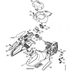 Genuine Stihl MSA160 C-BQ / A - Handle housing, Shroud