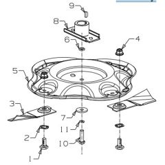 Masport MSV - 983852 - Oct 2004 1628801 - 485mm Disc Blade Assembly