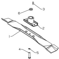 Masport Mulcher AL - 567969 - Sept 2012  >7660679 - 460mm Mulcher Blade Assembly