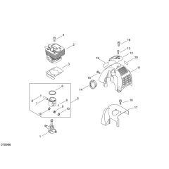 Cylinder, Piston, Crankshaft