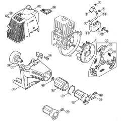 Genuine Stihl PC70 / C - Ignition system, Clutch