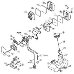 Genuine Stihl PC70 / D - Air filter, Fuel tank