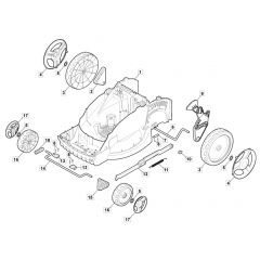 PRINCESS 38 Li Kit - 2021-2022 - 294386063/M21 - Mountfield Rotary Mower Height Adjusting Diagram