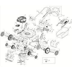 Qualcast 53cm Self Propelled Petrol Lawnmower With Briggs & Stratton 625EXI Engine - QSPP53 - XSZ53D