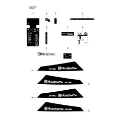 Husqvarna RIDER 13C - Decals