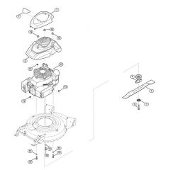 Genuine Stihl RM2.0 RT / E - Engine, blade