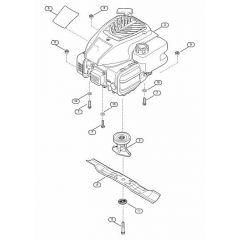 Genuine Stihl RM248.1 T / D - Engine, blade