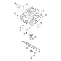 Genuine Stihl RM253.0 T / D - Engine, blade