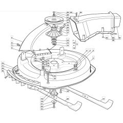 RM28 H - 2009 - 2T1534433/09 - Mountfield Ride On Mower 72cm Deck Diagram