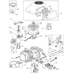 RM28 H - 2009 - 2T1534433/09 - Mountfield Ride On Mower TRE0702 Engine Diagram