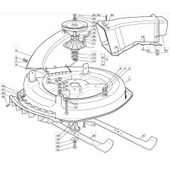 RM28 H - 2009 - 2T1534433/09G - Mountfield Ride On Mower 72cm Deck Diagram