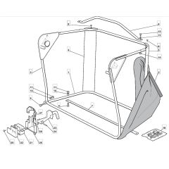 RM28 H - 2009 - 2T1534433/09G - Mountfield Ride On Mower Grasscatcher Diagram