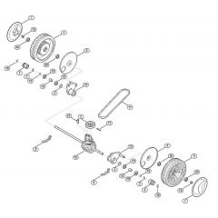 Genuine Stihl RM4.0 RT / C - Front axle, gear box