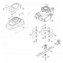 Genuine Stihl RM4.0 RT / E - Engine, blade