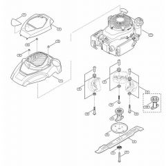 Genuine Stihl RM4.0 RTP / E - Engine, blade