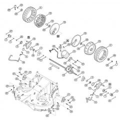 Genuine Stihl RMA765 V / E - Rear height adjustment, drive