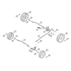 Genuine Stihl RME235.0 / C - Chassis, height adjustment