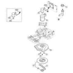 Genuine Stihl RMI422.0 P / D - Mowing deck, height adjustment