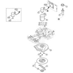 Genuine Stihl RMI422.0 PC / D - Mowing deck, height adjustment