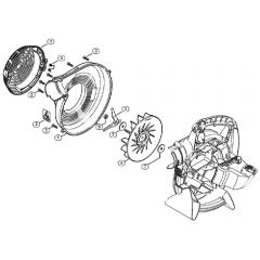 Genuine Stihl SH56 C-E / P - Fan housing outer, Fan wheel