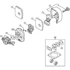 Genuine Stihl SH86 C-E / F - Air filter SH 86 (12.2012)