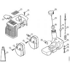 Genuine Stihl SP200 / C - Shroud, Fuel tank