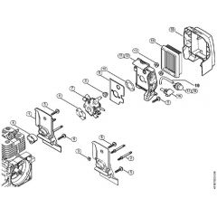 Genuine Stihl SP200 / D - Carburetor housing, Air filter