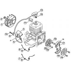 Genuine Stihl SP450 / C - Ignition system, Clutch