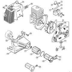 Genuine Stihl SP85 / C - Ignition system, Clutch