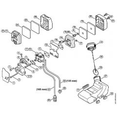 Genuine Stihl SP85 / D - Air filter, Fuel tank